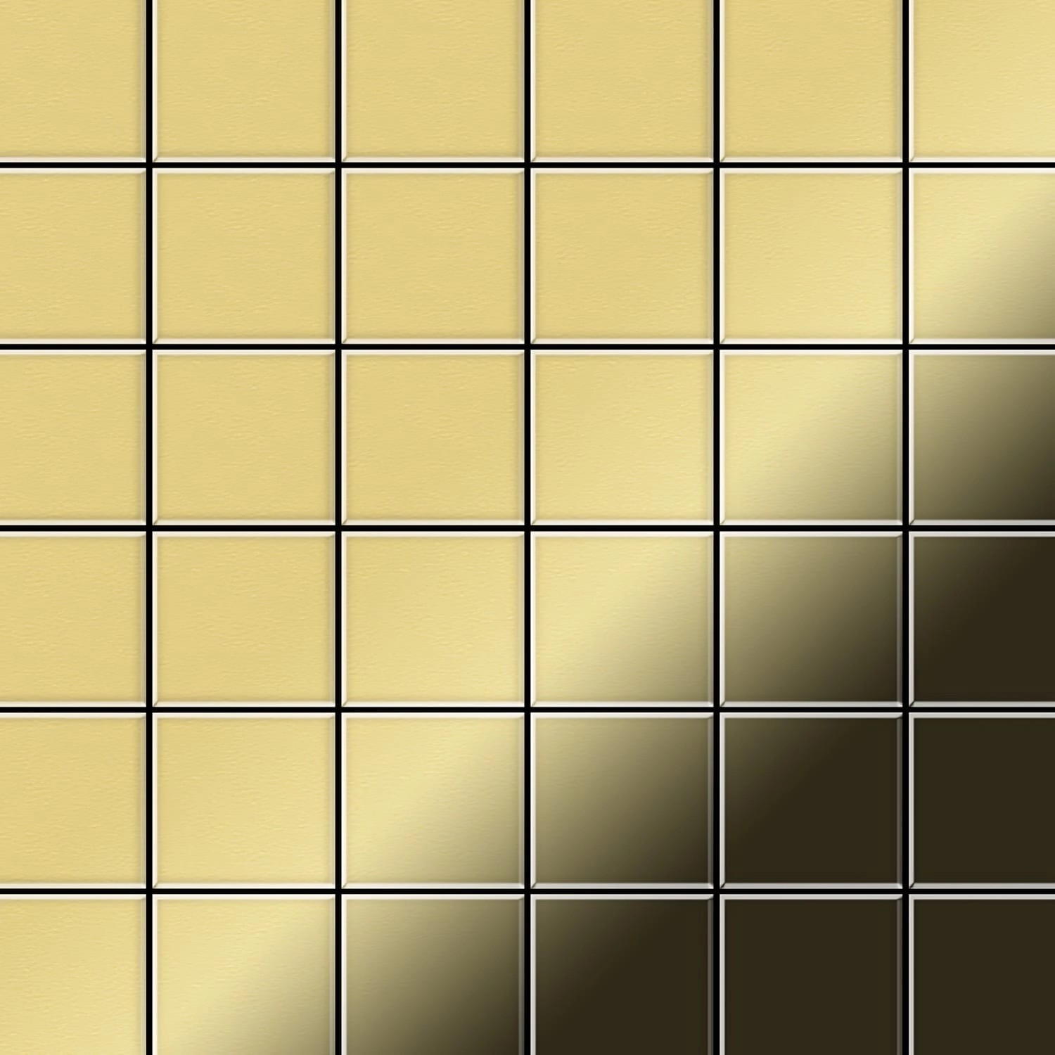 ALLOY Mosaik Fliese Massiv Metall Messing Gewalzt Gold 1,6mm Stark Cinquant günstig online kaufen