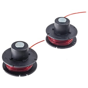 Al-Ko Ersatzfadenspule für Akku-Trimmer GT 1825 Set, Nylonfaden rot, 2 Stück.