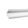 Flexible, weiße PROFHOME Eckleiste aus Polyurethan, 2 m lang, für Paneel-Zubehör.