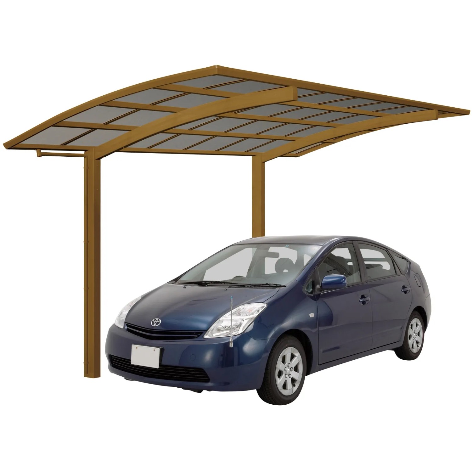Ximax Alu Einzelcarport Portoforte Typ 80 Bronze 270 x 495 cm Sonderfertigung
