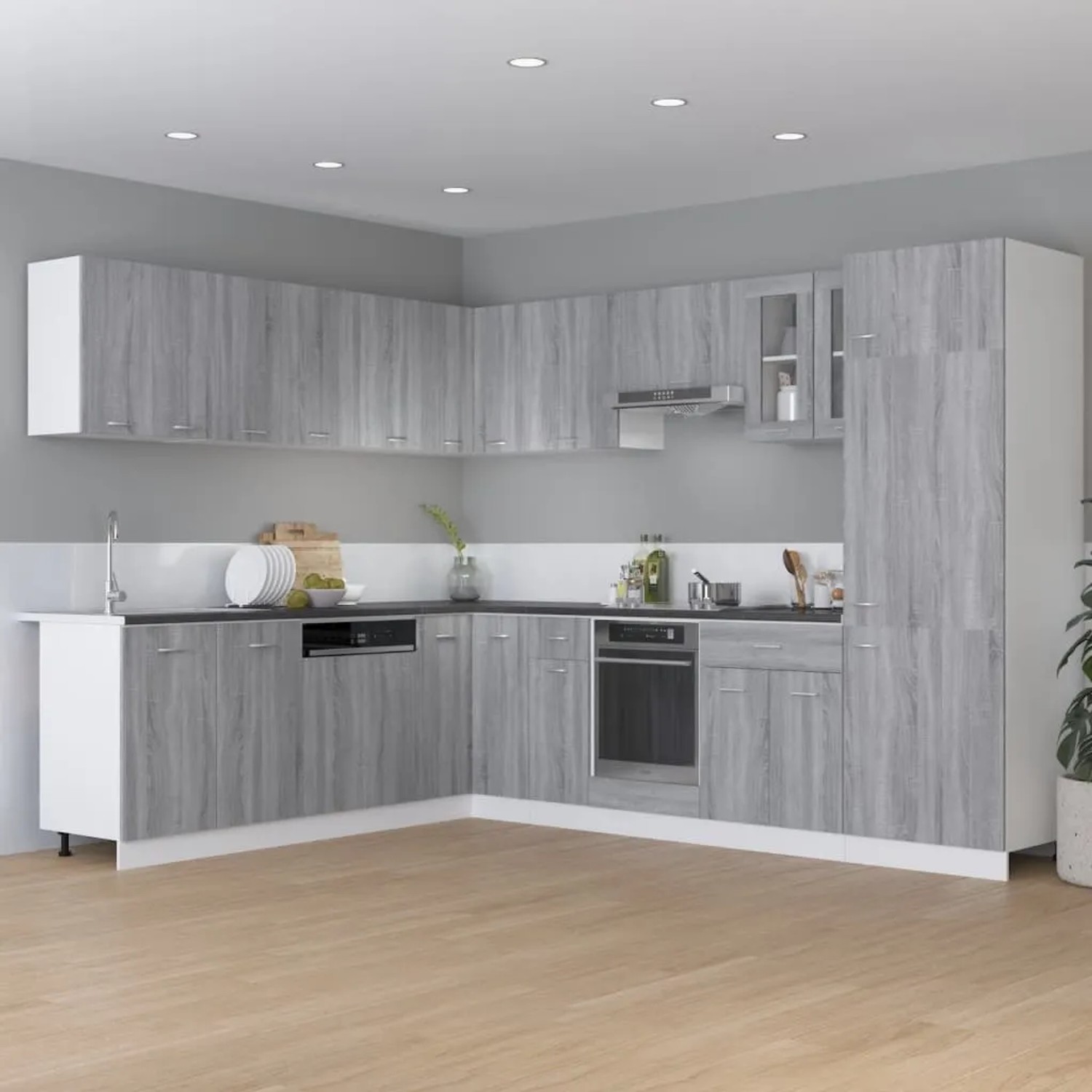 vidaXL Küchenhängeschrank Grau Sonoma 50 x 31 x 60 cm Holzwerkstoff kaufen bei OBI