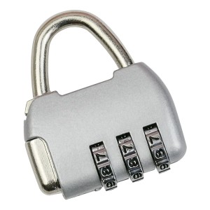 HMF Deko Zahlenschloss Vorhängeschloss 3-Stellig 43 x 35 x 12 mm Silber