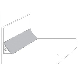 Wandabschlussleiste Plus, 59 cm, Windeiche Honig, zur Abdichtung zwischen Arbeitsplatte und Wand.