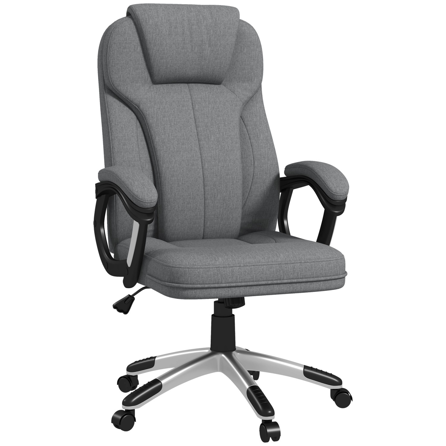 Vinsetto Bürostuhl Polyester Grau 66L x 75B x 110-120H cm günstig online kaufen