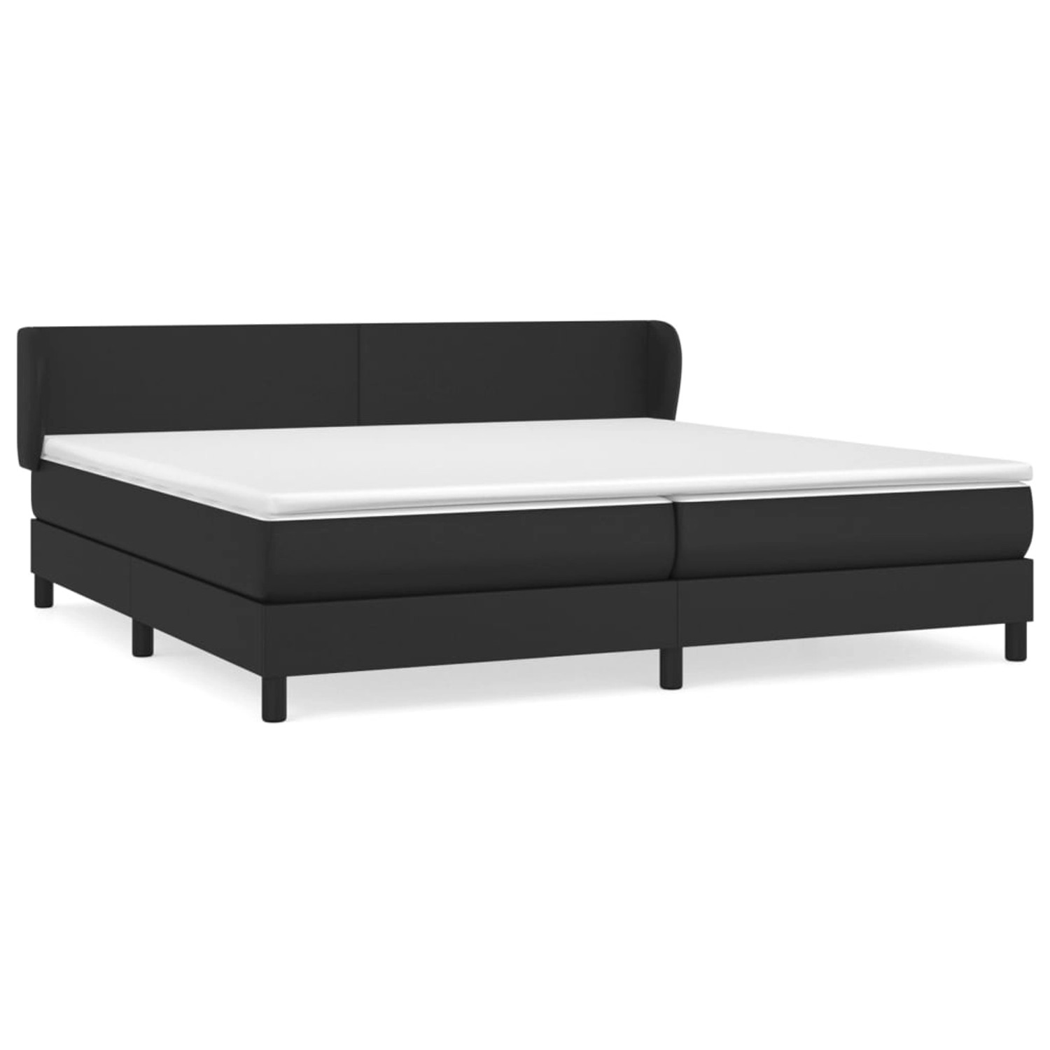 vidaXL Boxspringbett mit Matratze Schwarz 200x200 cm Kunstleder 3127211 günstig online kaufen