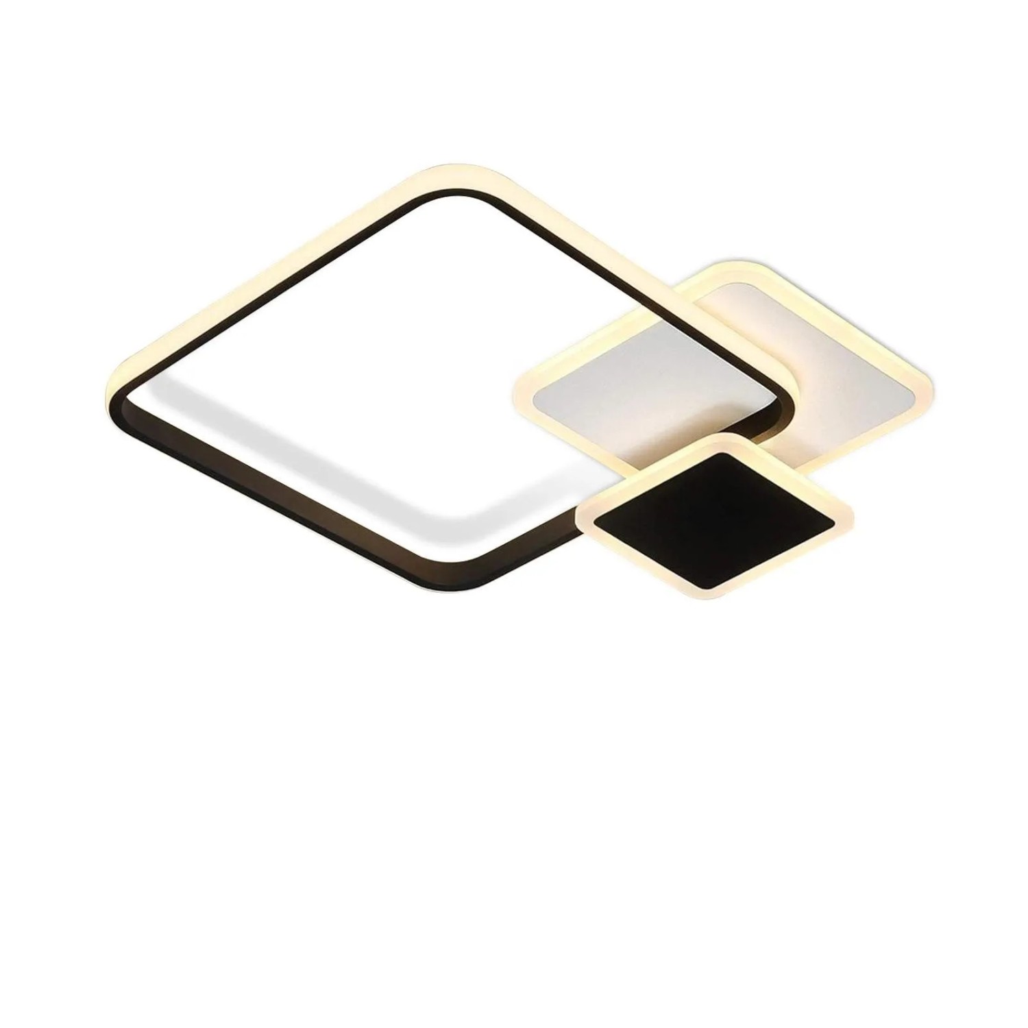NETTLIFE LED Deckenleuchte aus Metall L47cmSchwarz-2