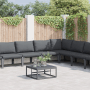 vidaXL Garten-Sofa-Set, 8-teilig, anthrazitfarbenes Stahl-Lounge-Set mit Tisch für den Außenbereich.