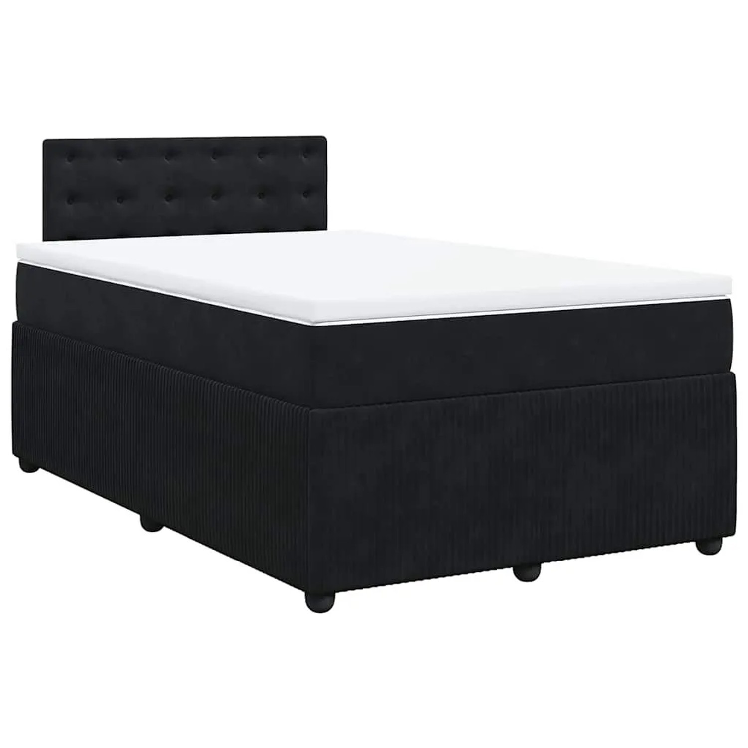 vidaXL Boxspringbett mit Matratze Schwarz 120x190 cm Samt 3290000 günstig online kaufen