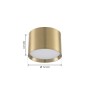 Moderne Lindby LED Deckenlampe Nivoria in Gold/Messing aus Aluminium, 12cm Durchmesser.