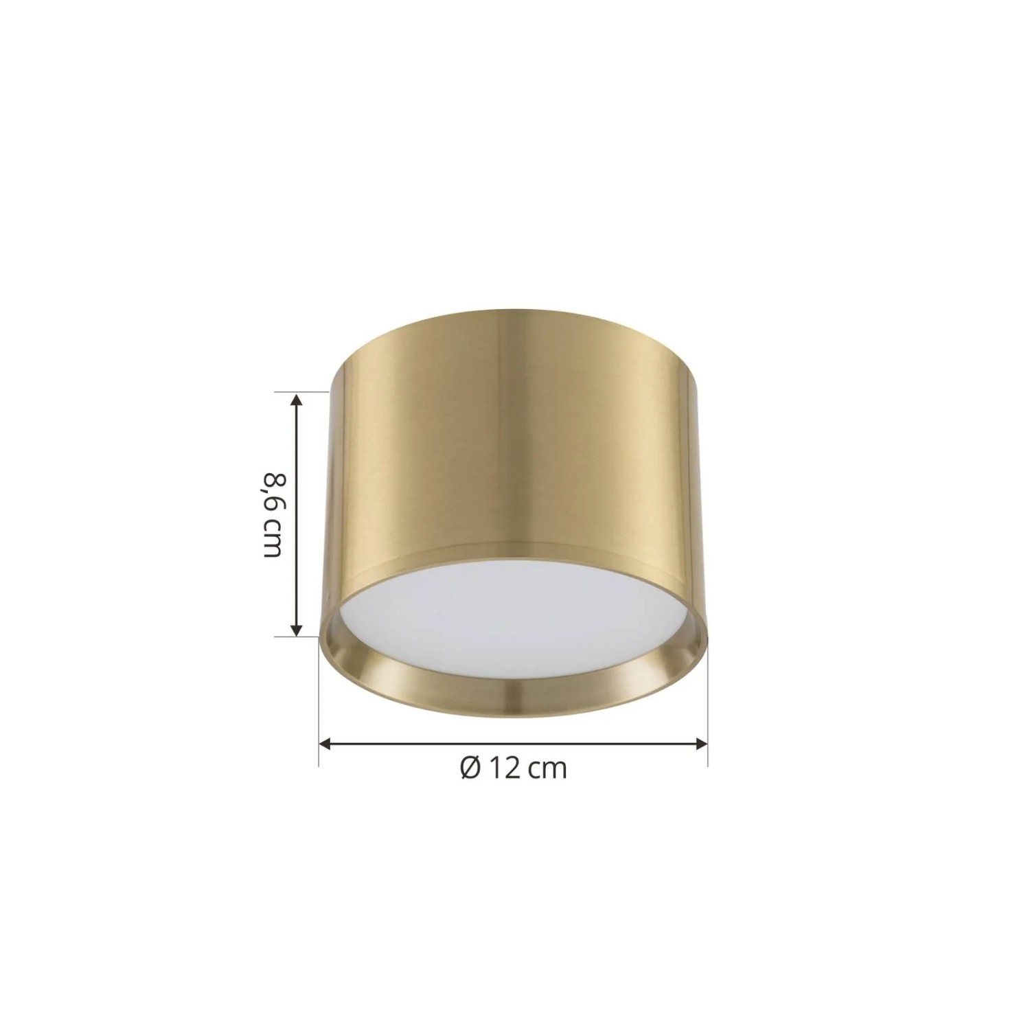 Moderne Lindby LED Deckenlampe Nivoria in Gold/Messing aus Aluminium, 12cm Durchmesser.
