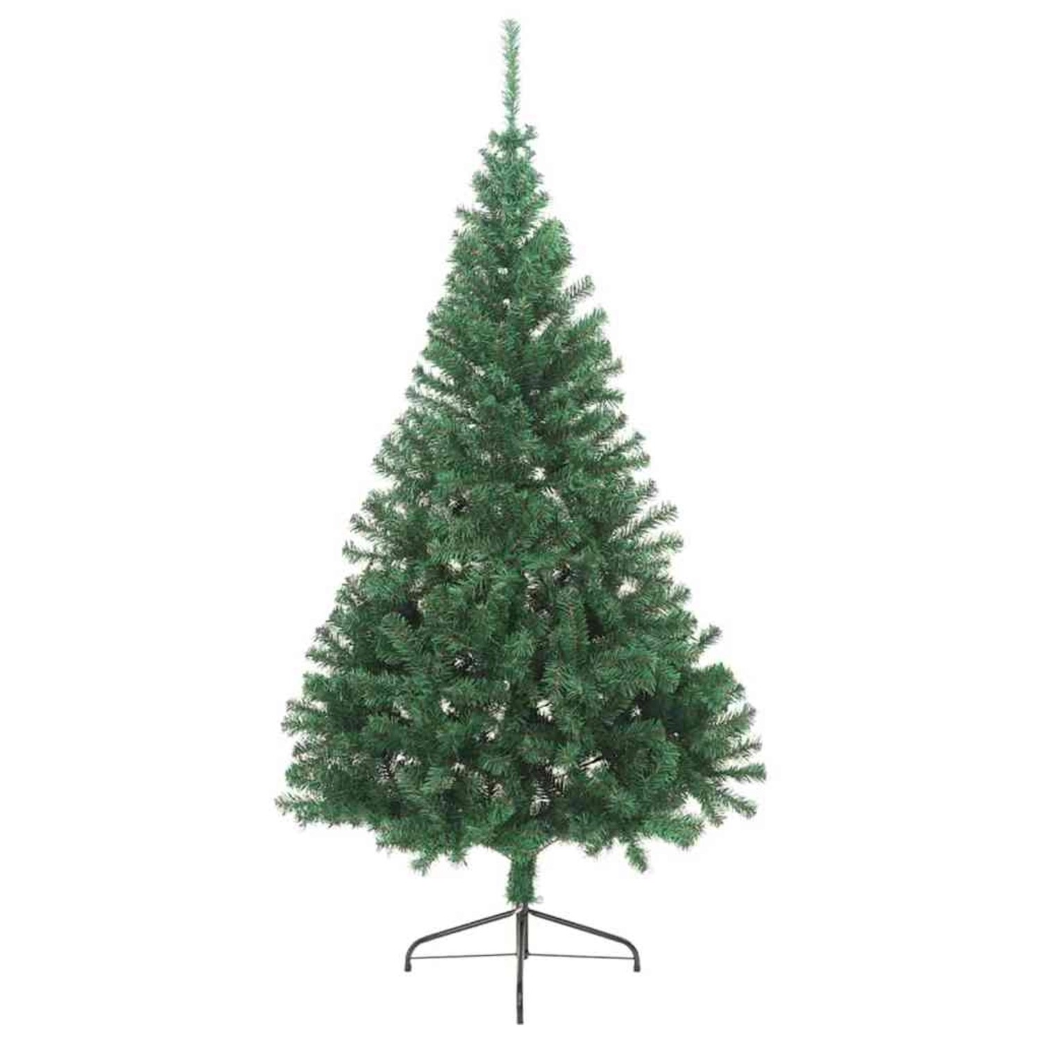 vidaXL Künstlicher Vorbeleuchteter Weihnachtsbaum Grün 240 cm PVC 3397033