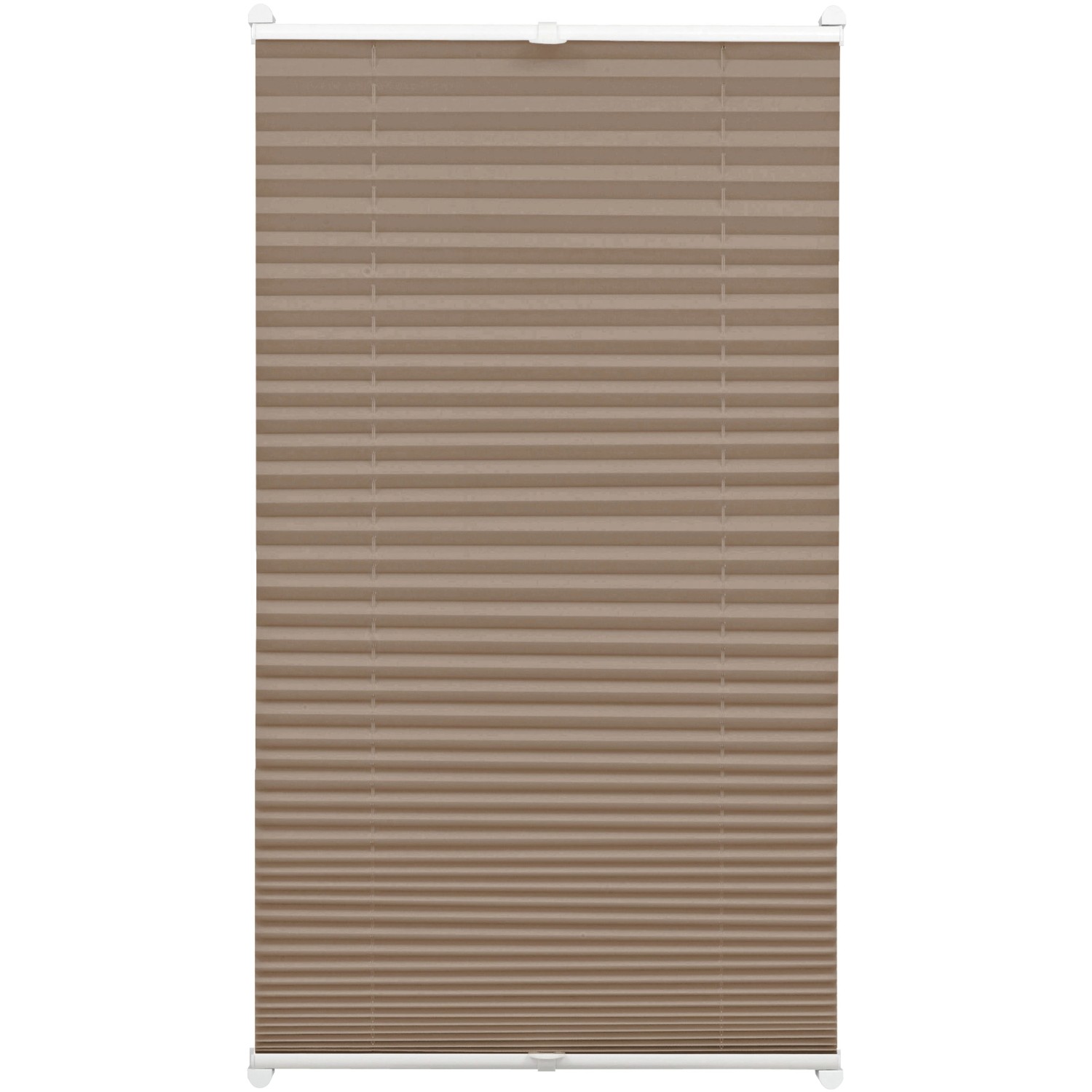 Gardinia EasyFix Plissee mit 2 Bedienschienen 90 cm x 130 cm Taupe günstig online kaufen