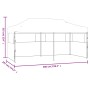 Blaues Falt-Partyzelt vidaXL, 3x6 m, ideal für Partys und Märkte. Markise mit wasserdichtem Dach.