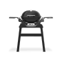 Schwarzer Weber Gasgrill Q1200N mit Stand, Alugussgehäuse und Grillrost.