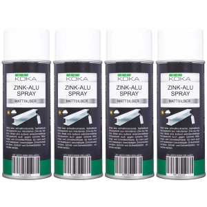 KOKA 4x Zink-Alu Spray Silber Matt