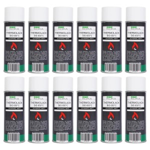 KOKA 12x Thermolack Schwarz Matt bis 650 Grad Celsius