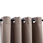 Taupe Verdunkelungsvorhänge (2 Stk.) mit Metallösen, 140x245cm. Ideal für Schlafzimmer.