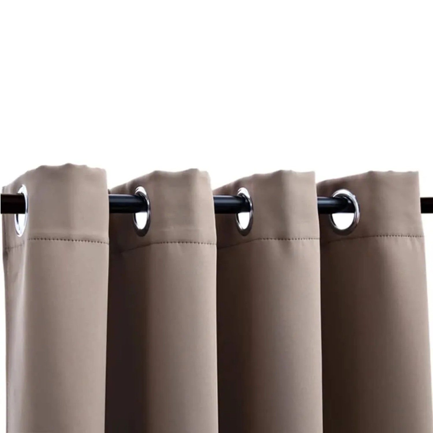 Taupe Verdunkelungsvorhänge (2 Stk.) mit Metallösen, 140x245cm. Ideal für Schlafzimmer.