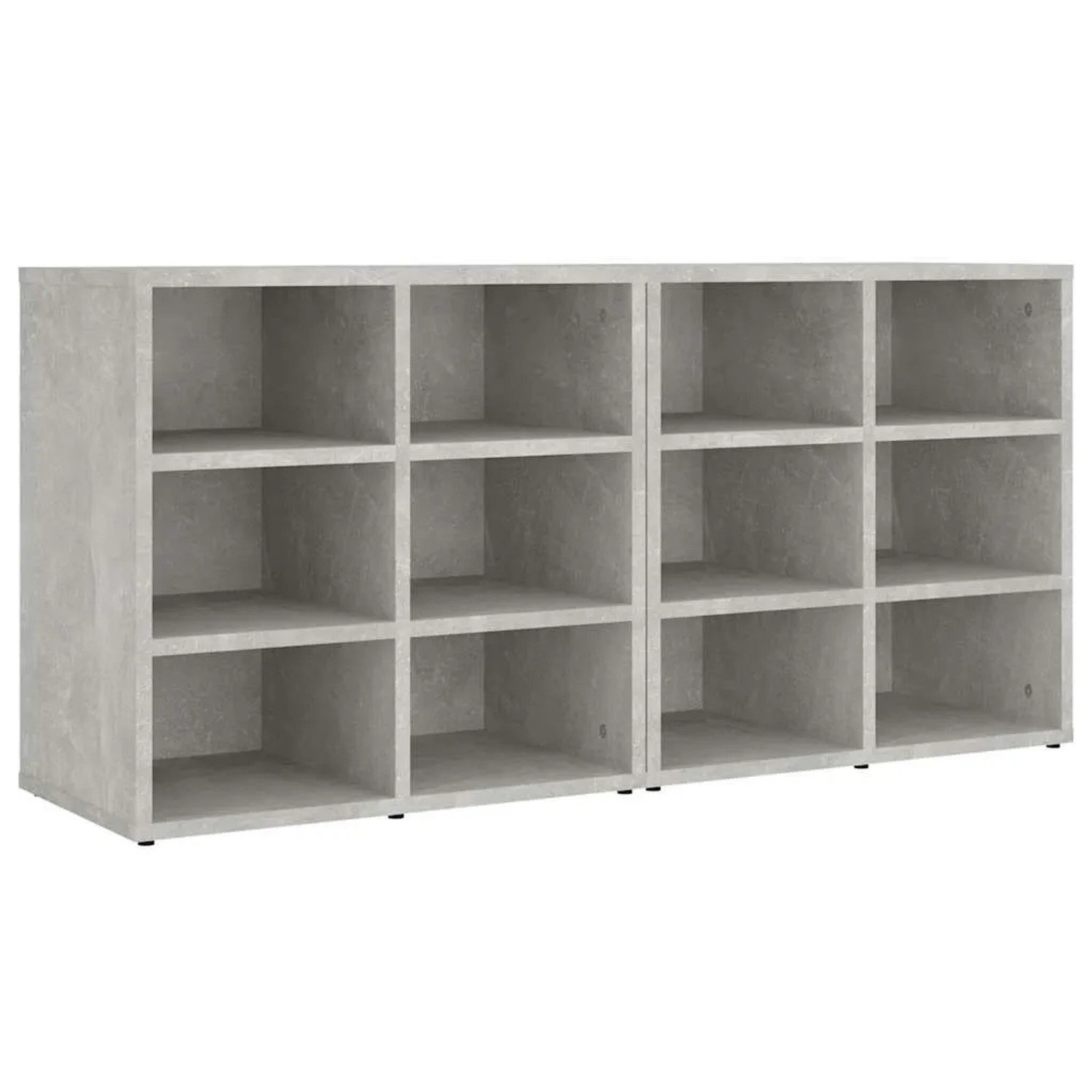 vidaXL Schuhregale 2 Stk Betongrau 52,5x30x50 cm 808693