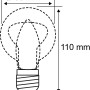 Technische Zeichnung Paulmann E27 LED Lampe, Glühlampenform, Maße: 60x110mm.