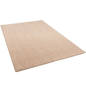 Naturfarbener Snapstyle Hochflor Teppich Mona, 100x200 cm, weicher Velours für Wohnbereiche.