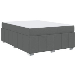 vidaXL Bettrahmen mit Matratze Dunkelgrau 160 x 200 cm Stoff 3398294