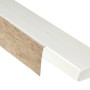 Bestlivings Gardinenschiene 270cm mit Blende in Sonoma Holzoptik und weißem Lauf.