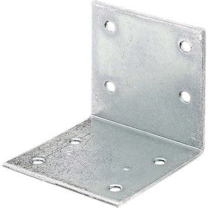 Breitwinkel, gleichschenklig, 6 cm, verzinkt, mit Schraublöchern, geeignet für Holzverbinder.
