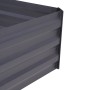 Anthrazitfarbene Garden Pleasure Hochbeet-Umrandung aus Metall, Detailansicht.