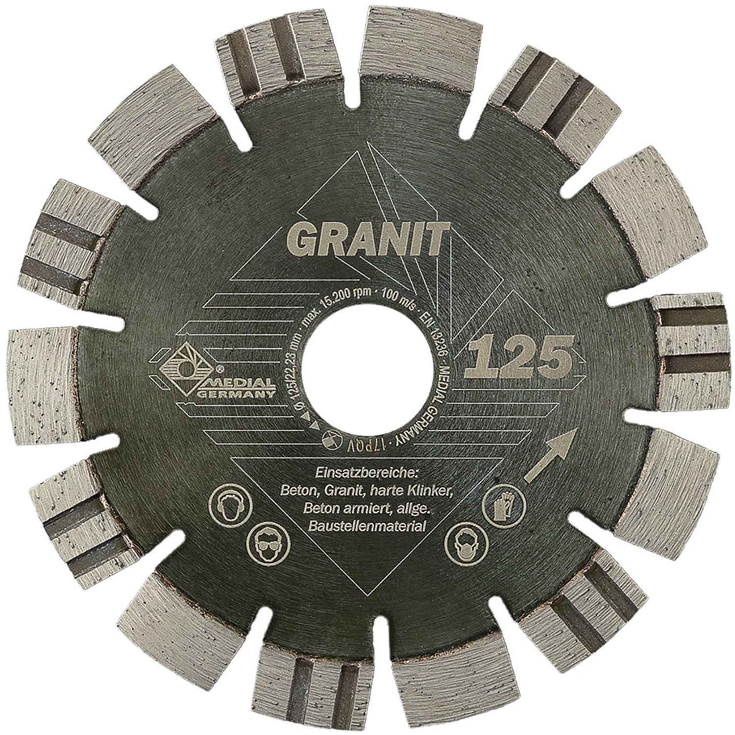 Medial Diamant Trennscheibe Granit Ø 125 / 22,23 mm