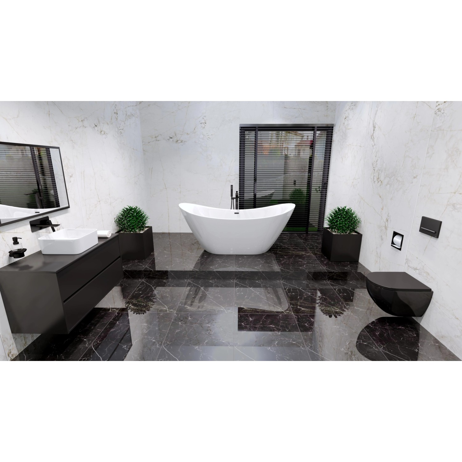 Bad Land Freistehende Badewanne IVAR 180x80 + Ablauf_4