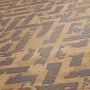Vliestapete Profhome mit grafischem Muster in Braun, Silber und Beige mit metallischen Akzenten.