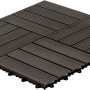 Anthrazitfarbene Home Deluxe WPC-Fliesen Bavaro (3 m²) mit Holzoptik und Klicksystem.
