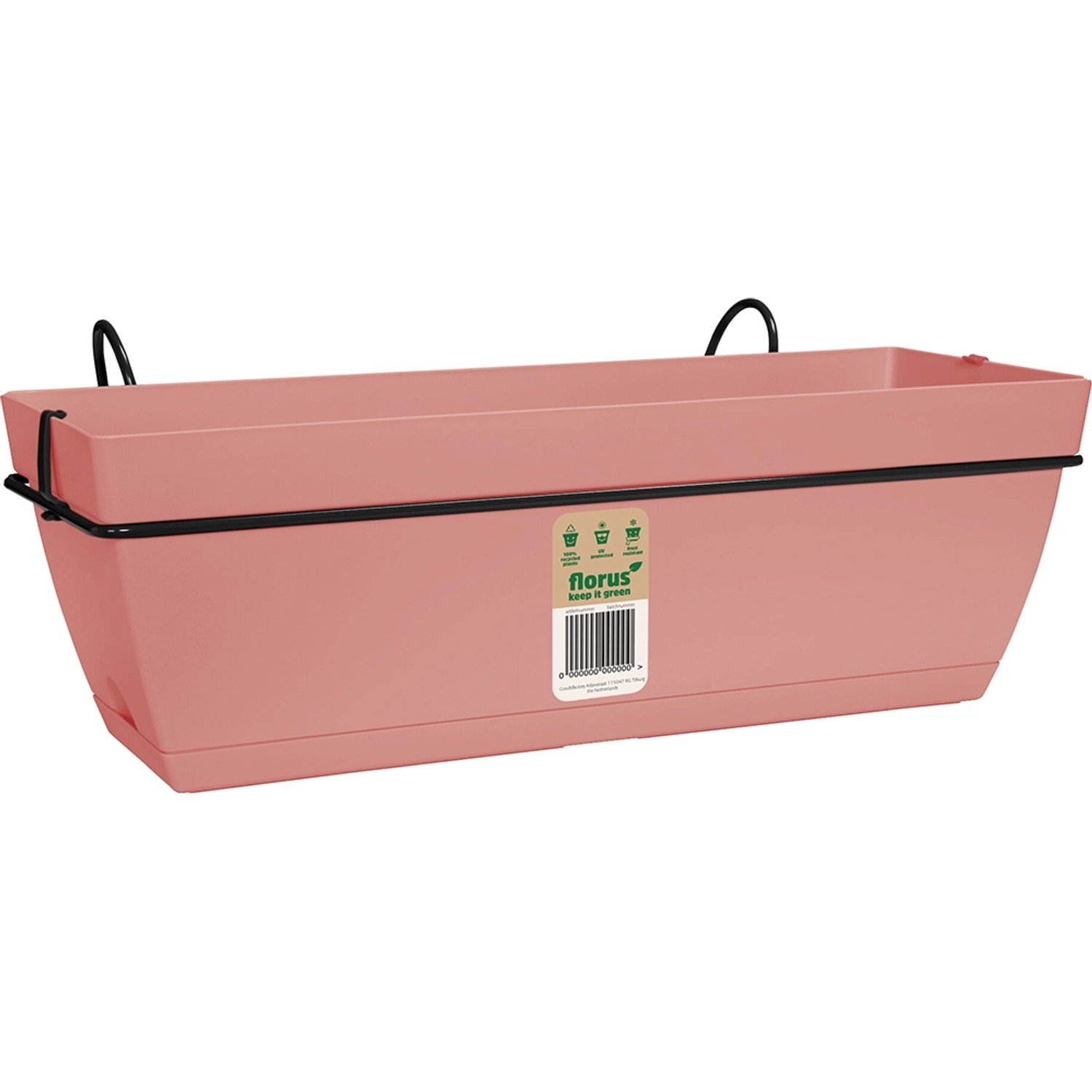 Florus BalkonBlumenkasten Paris mit Halterung Rosa 50 cm kaufen bei OBI