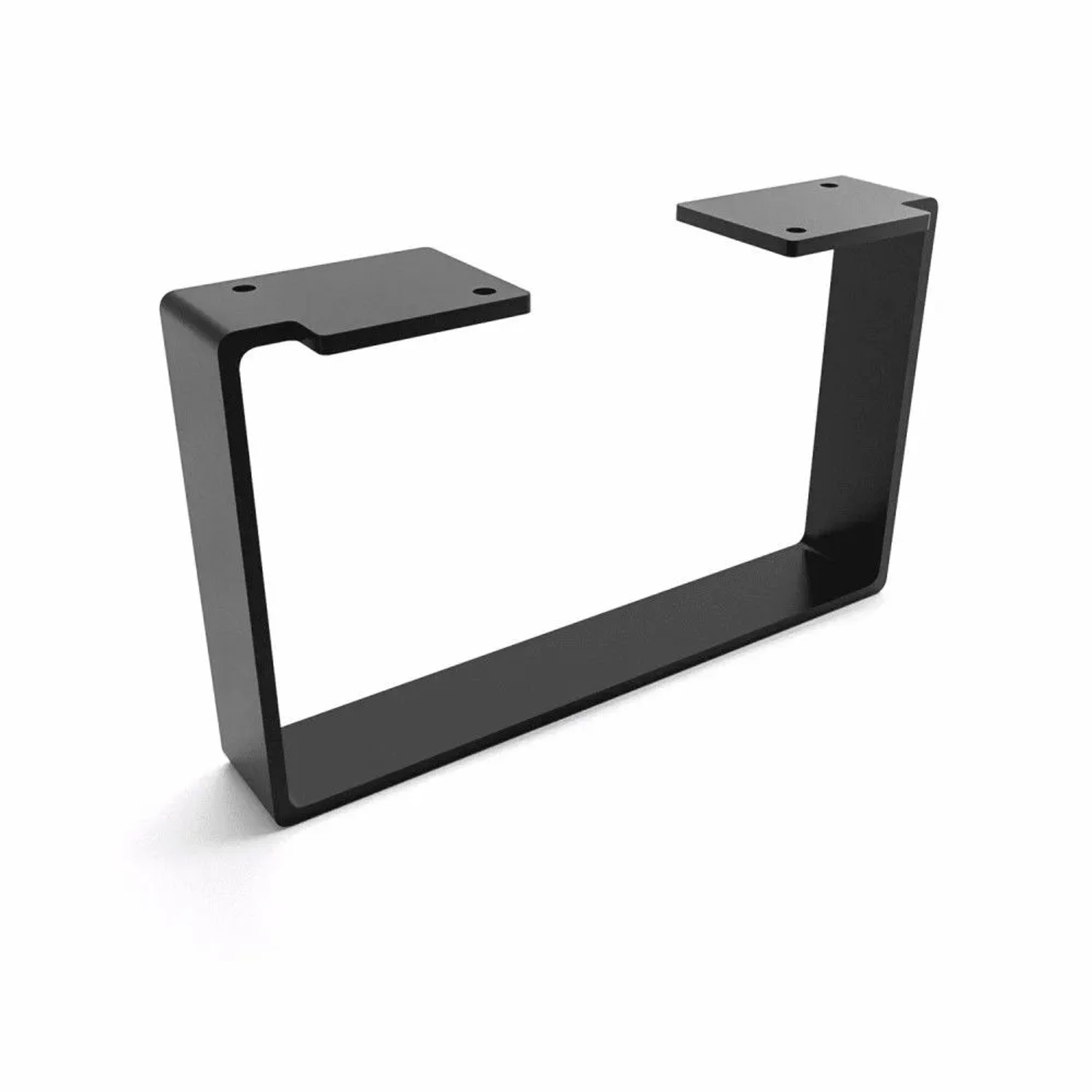 HEVVA Möbelbein LUXEMBURG 15 cm Hoch 25 cm Tief 1 Fuß Schwarz
