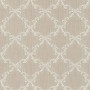 Beige-weiße Ornament Tapete im Barockstil für Wohn- und Esszimmer.