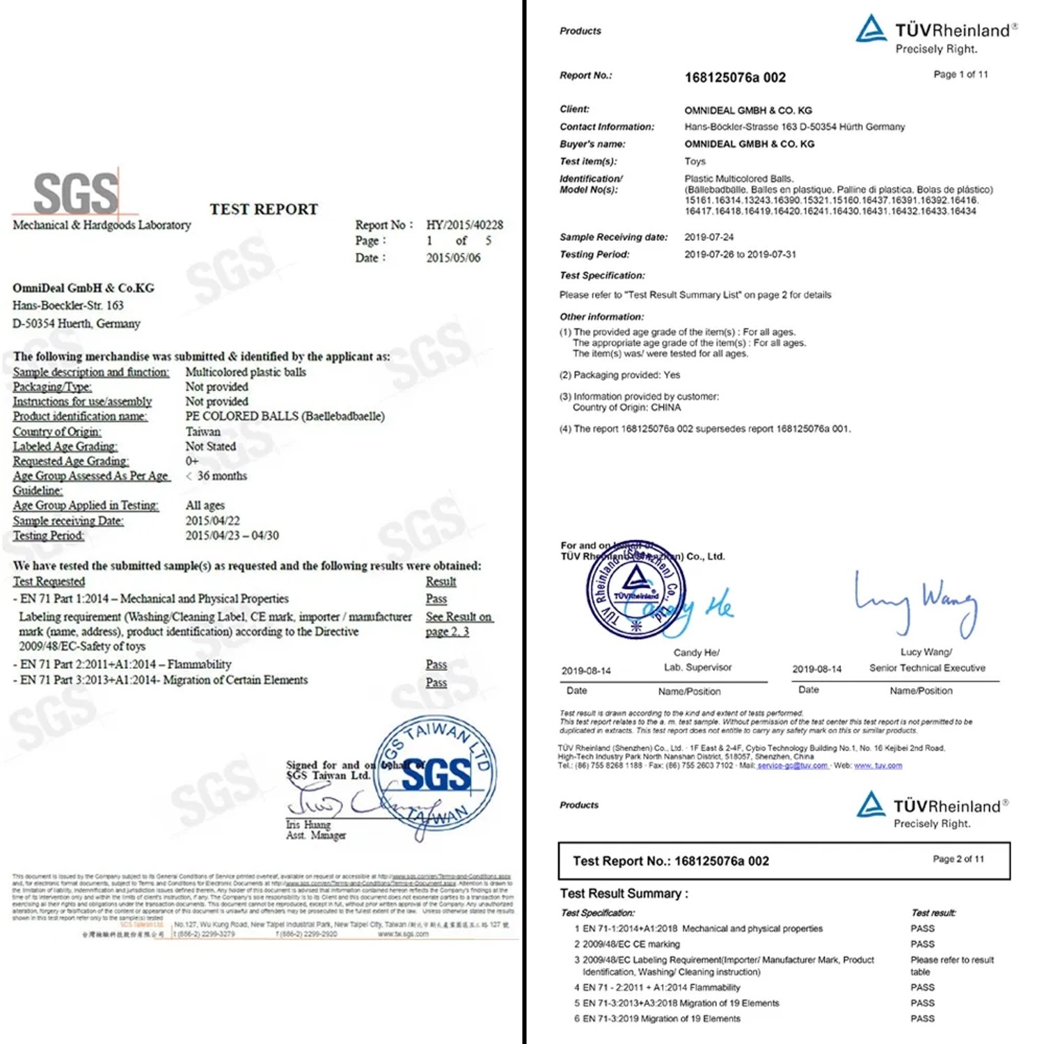 Zertifikate für LittleTom Bällebadbälle, 100 Stück, Pastellfarben.