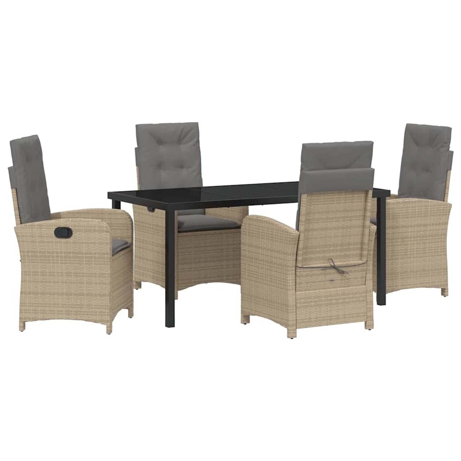 vidaXL Garten Essgruppe 5-Tlg Beige Poly Rattan 3380291 günstig online kaufen