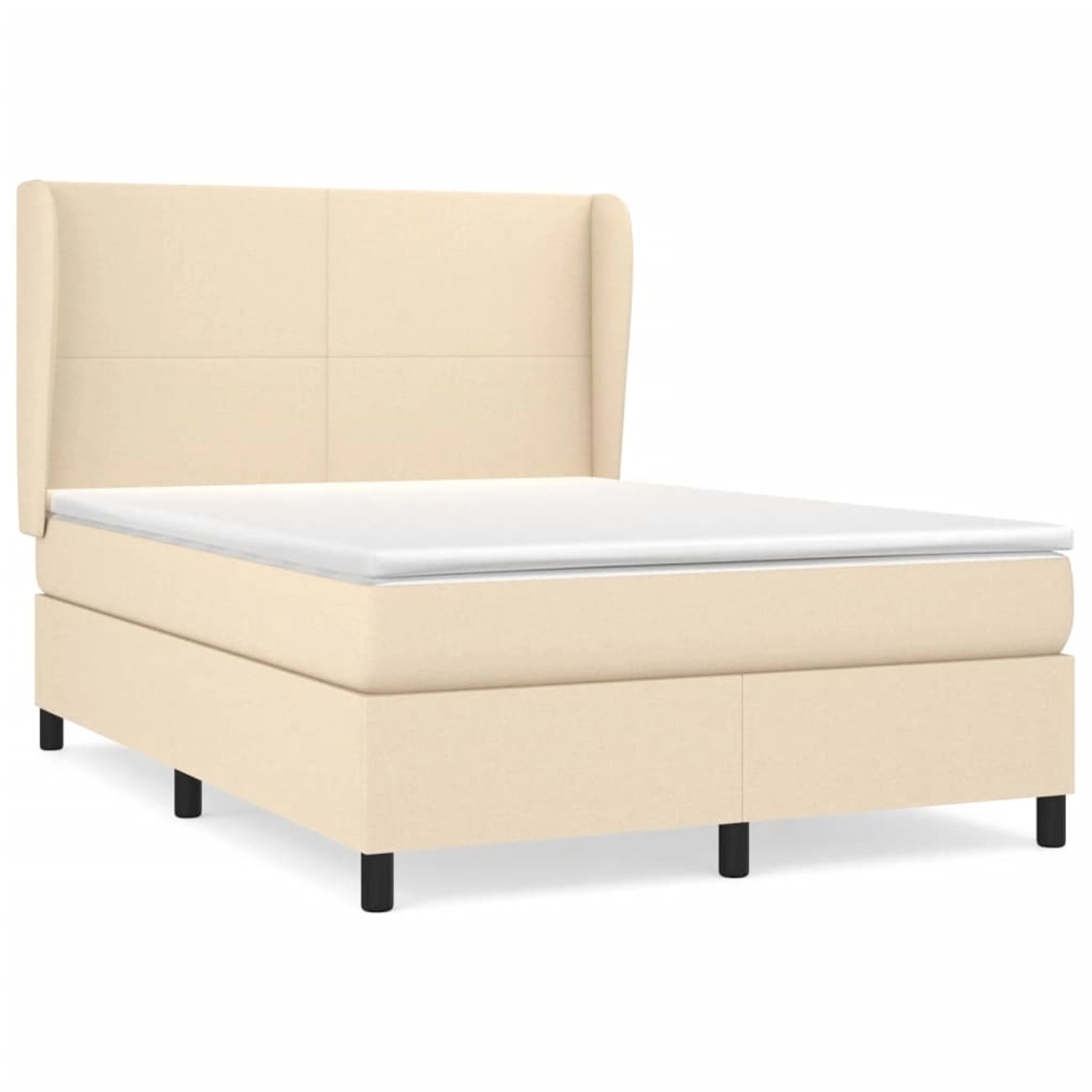vidaXL Boxspringbett mit Matratze Creme 140x200 cm Stoff1372391 günstig online kaufen