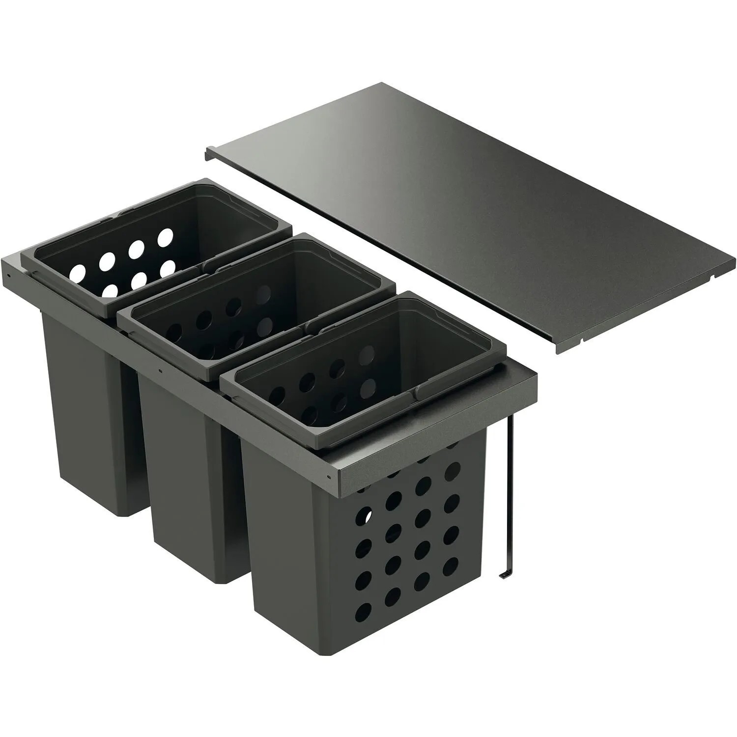 Vauth-Sagel Einbau-Wäschesammler Wash Flex Pro Korpusbreite 450 mm 2x21, Lava