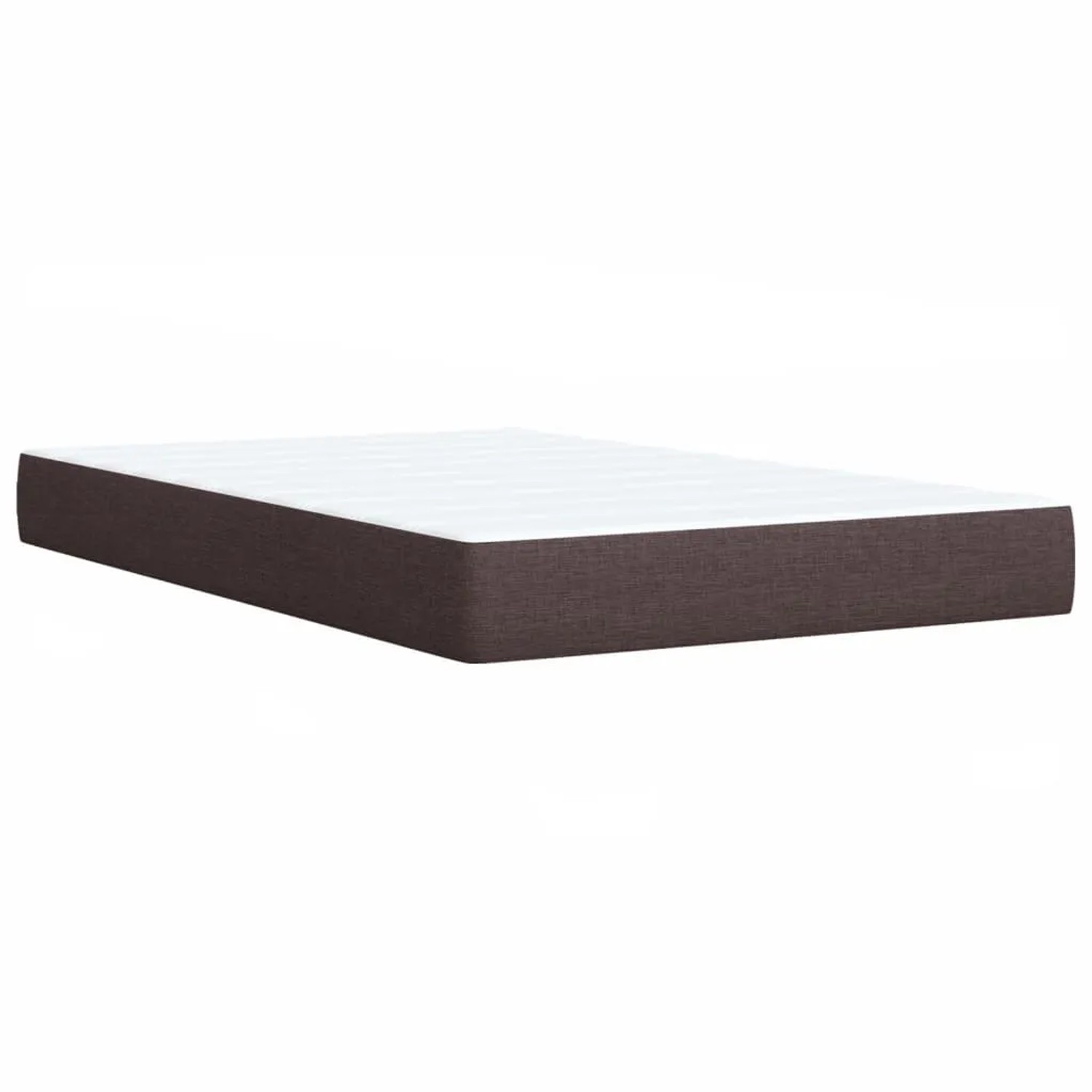 Boxspringbett Matratze, dunkelbrauner Stoffbezug, 120x190 cm. Bequeme Schlafunterlage für Betten.