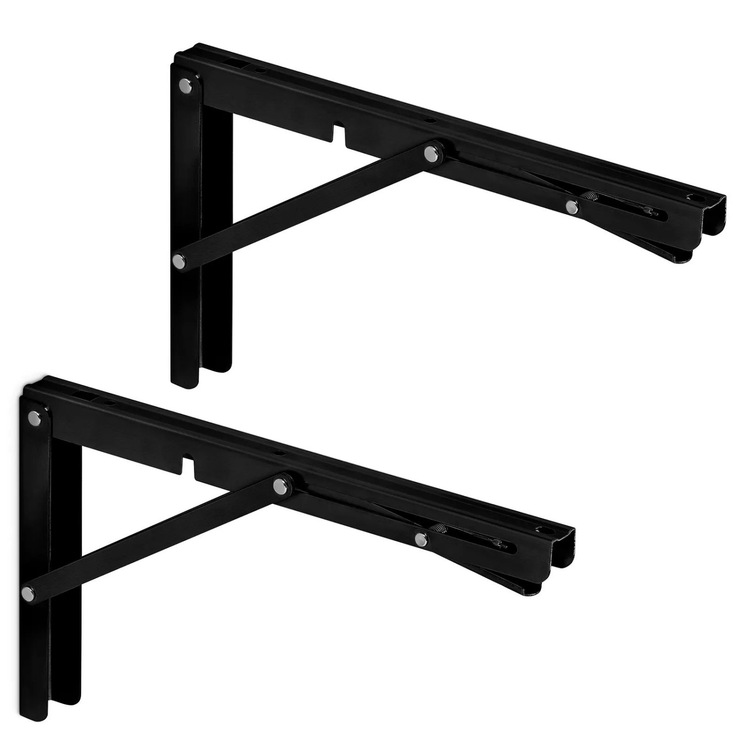 SOTECH 1 Paar Schwerlast Klappkonsolen 300 x 175 mm Schwarz Tragkraft Bis 150 kg