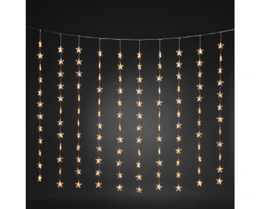 120 Konstsmide Lichtervorhang bernsteinfarbenen LED 120 Dioden mit Sterne