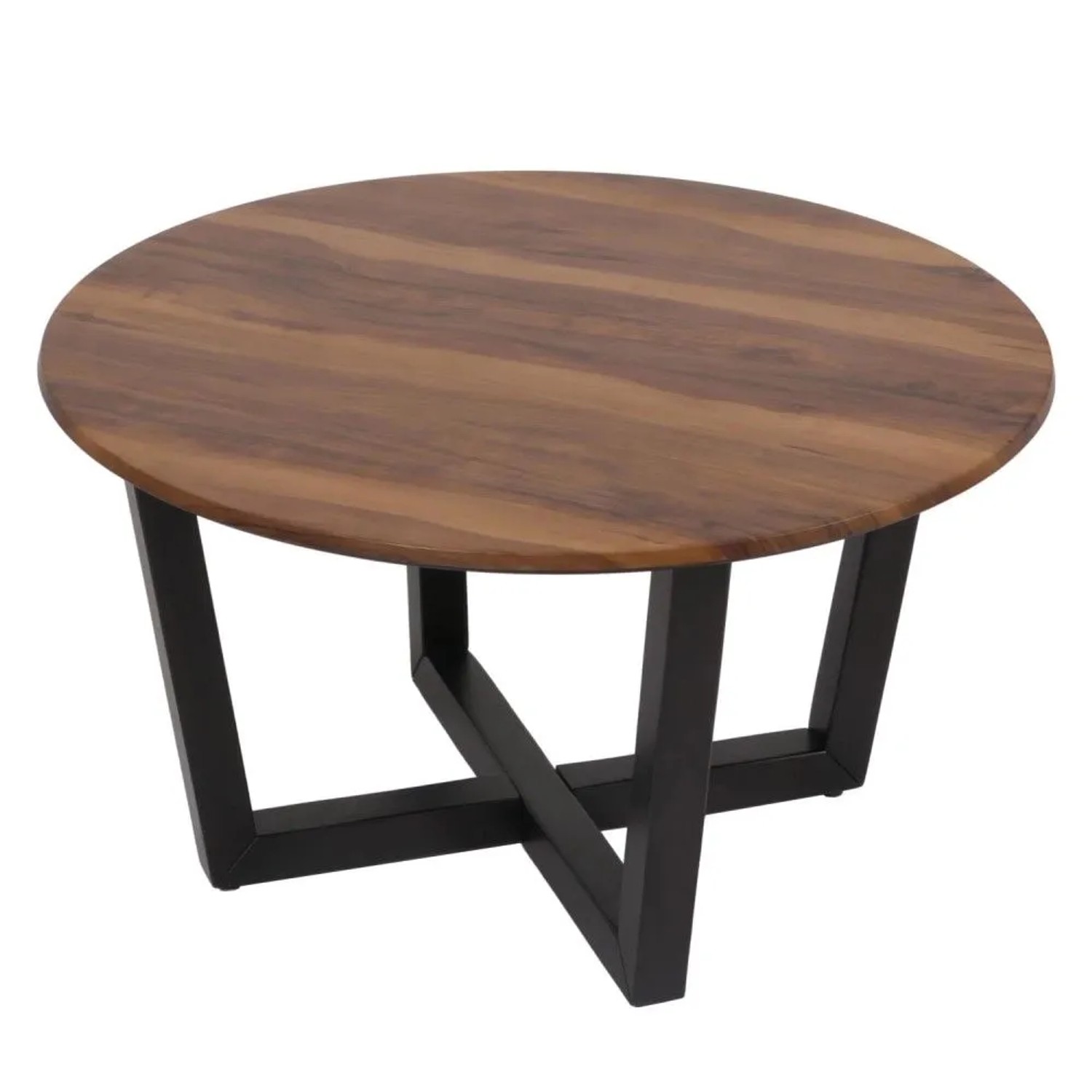 MCW Couchtisch M61 Sheesham Holz-Optik Dunkles Gestell