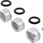 4er-Set verchromte Ersatz-Mischdüsen M24 mit Dichtungen für Armaturen.