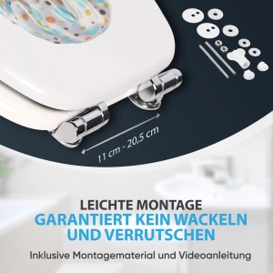 Sanilo WC-Sitz Shower Cat mit Absenkautomatik, Holz, inkl. Montagematerial.