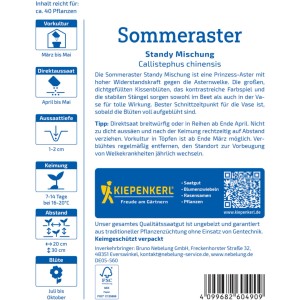 Kiepenkerl Sommeraster Standy Mischung Saatgutpackung