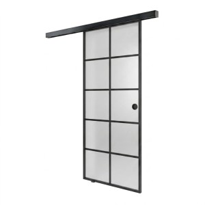 Doorlegro Glasschiebetür Spot 775 mm x 2175 mm Schwarz