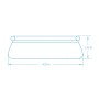 Skizze eines grauen Bestway Fast Set Aufstellpools, rund, Ø 457 x 122 cm, mit Maßangaben.