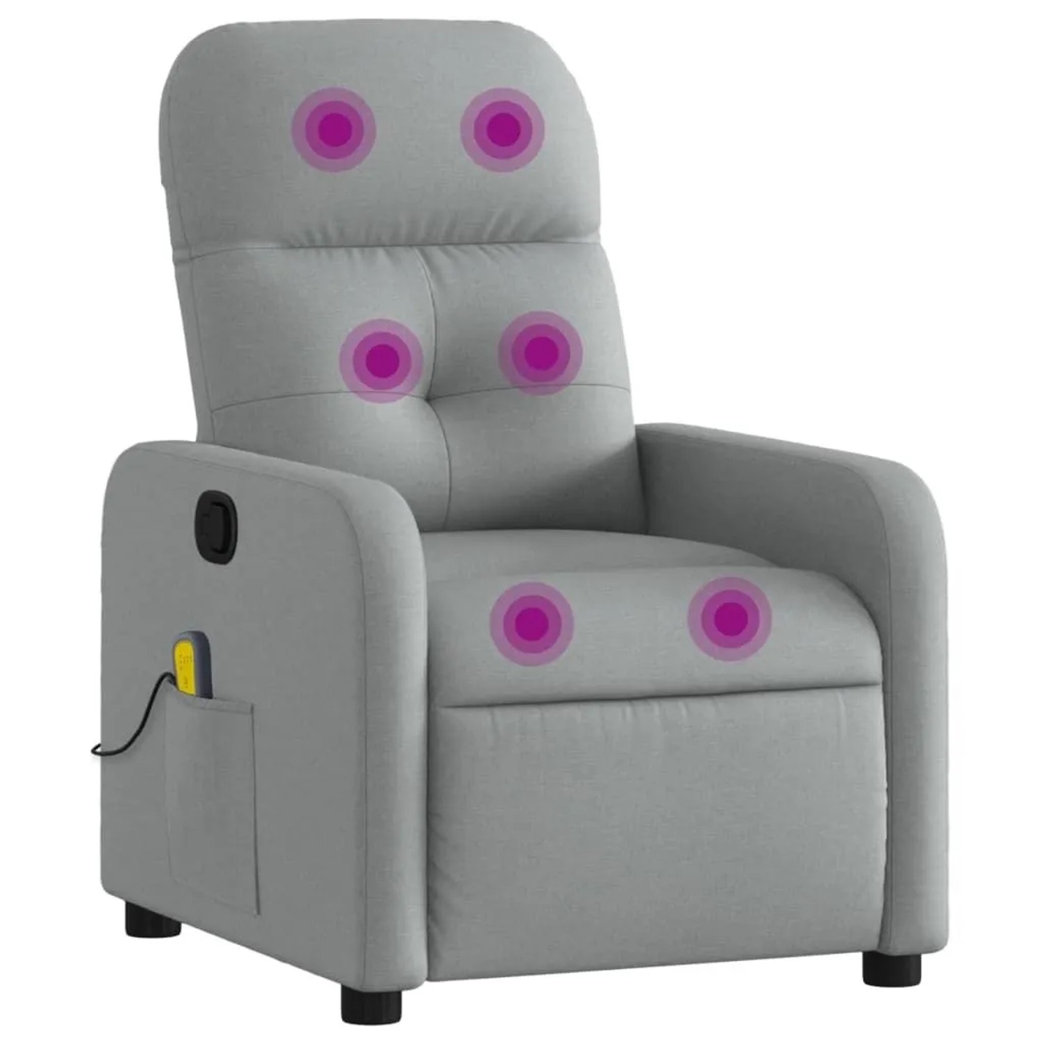 vidaXL Massage-Relaxsessel Hellgrauer Stoff 3206935 günstig online kaufen